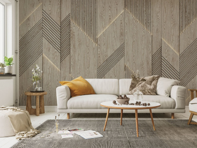 Бесшовная фреска «Дерево и свет»