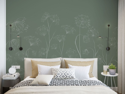 Бесшовная фреска «Весенние одуванчики»