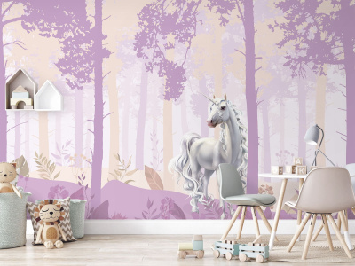 Бесшовная фреска «Розовая сказка»