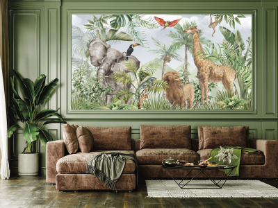 Бесшовная фреска «Африканское сафари»