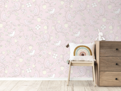 Бесшовная фреска «Нежный сад мечты»