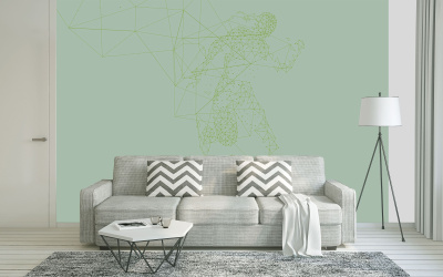 Бесшовная фреска «Танец точек»