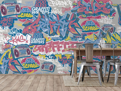 Бесшовная фреска «В стиле Граффити» Бесшовная фреска «В стиле Граффити»