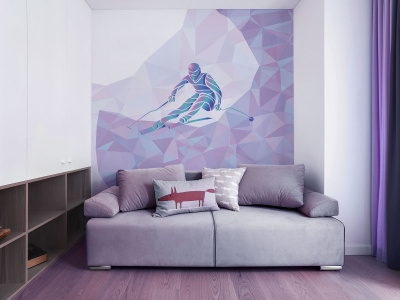 Бесшовная фреска «Свобода на склоне»