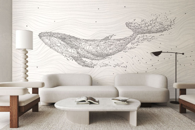 Бесшовная фреска «Созвездие кит»