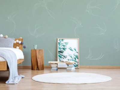 Бесшовная фреска «Танец ласточек»