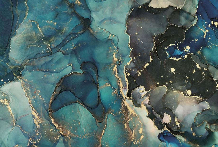 Бесшовная фреска «Бирюзовый флюид» Бесшовная фреска «Бирюзовый флюид»