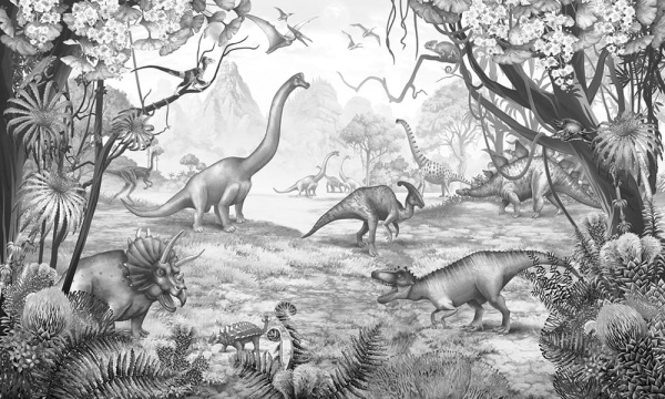 Бесшовная фреска «Эра гигантов»