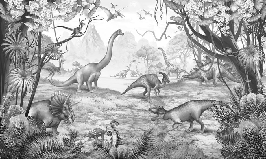 Бесшовная фреска «Эра гигантов»