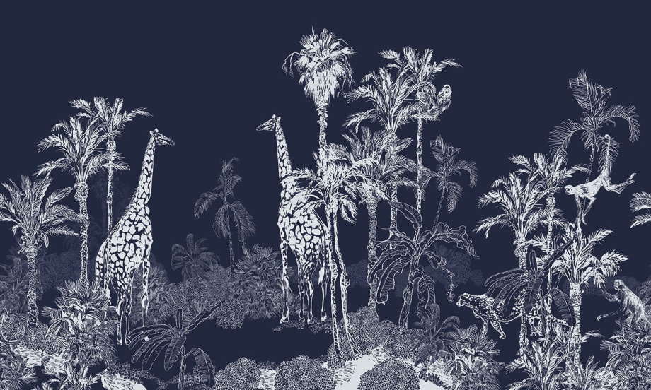 Бесшовная фреска «Тропический Эскиз»