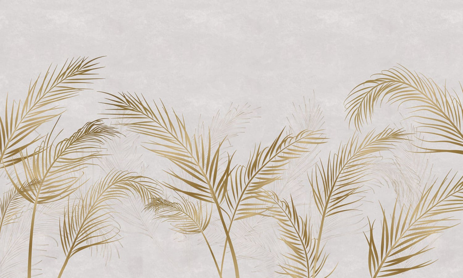 Бесшовная фреска «Листья пальмы»