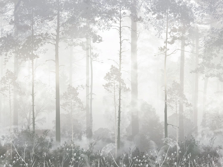 Бесшовная фреска «Туманный лес»