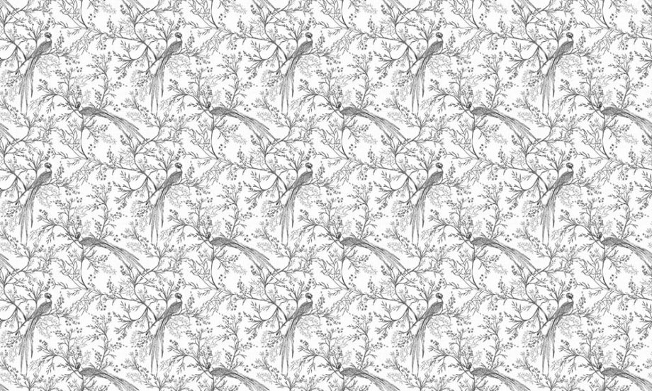 Бесшовная фреска «Птицы на ветру»