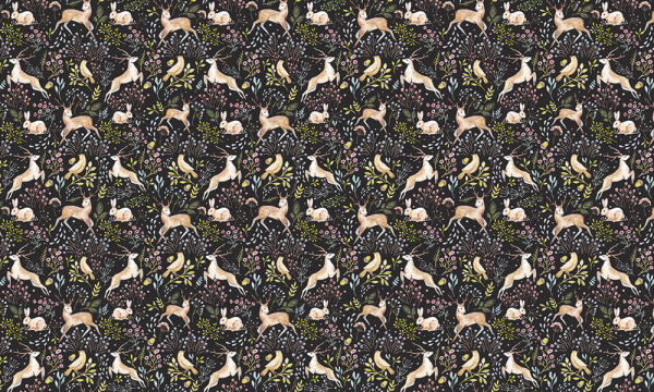 Бесшовная фреска «Паттерн с оленем»