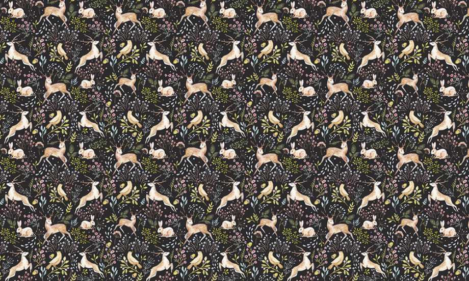 Бесшовная фреска «Паттерн с оленем»