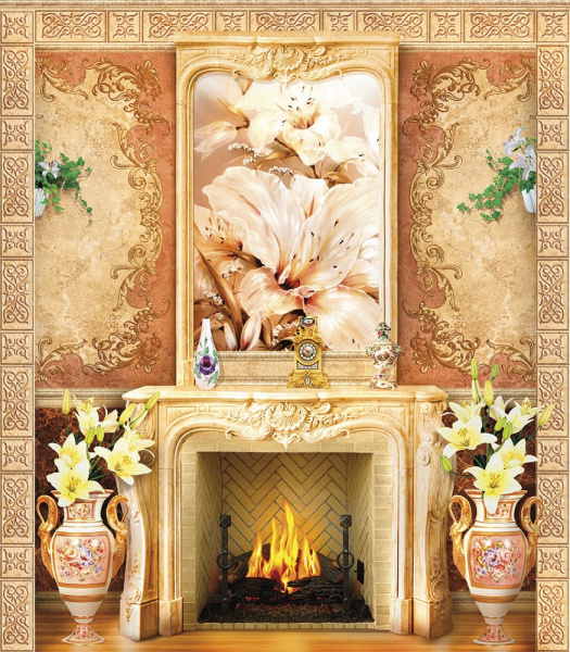 Бесшовная фреска «Элегантность эпохи: интерьер для взыскательных»