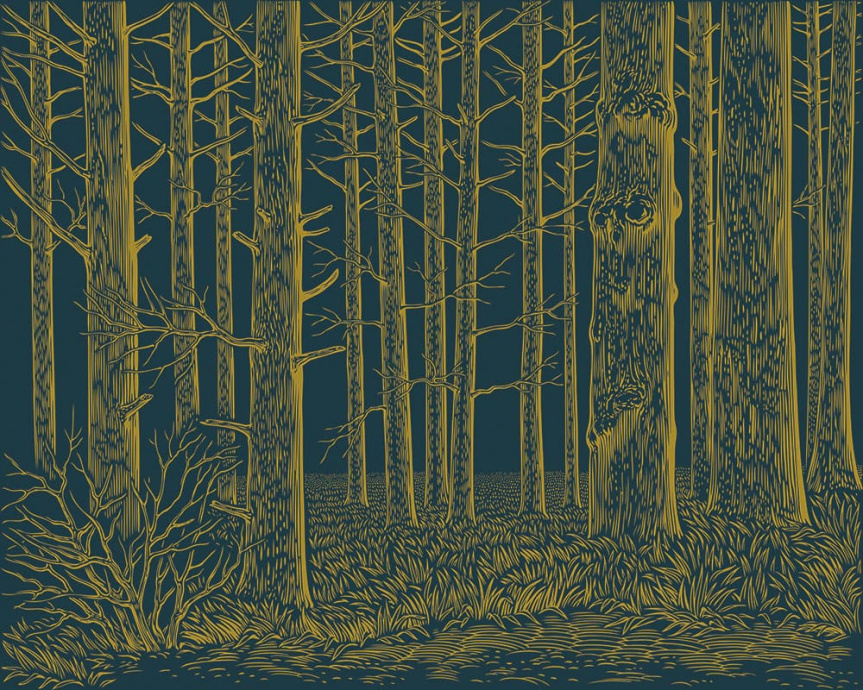 Бесшовная фреска «Лесная симфония»