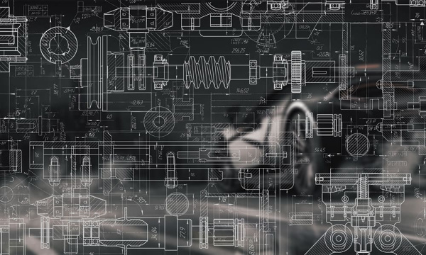 Бесшовная фреска «Инженерная графика» Бесшовная фреска «Инженерная графика»