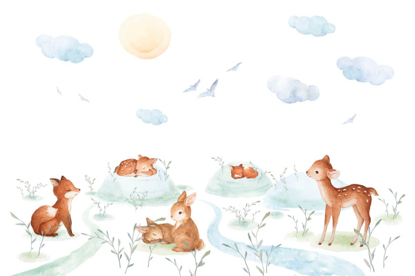 Бесшовная фреска «Зимняя сказка»