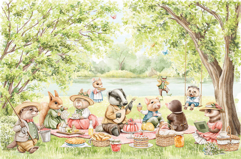 Бесшовная фреска «Лесной пикник»