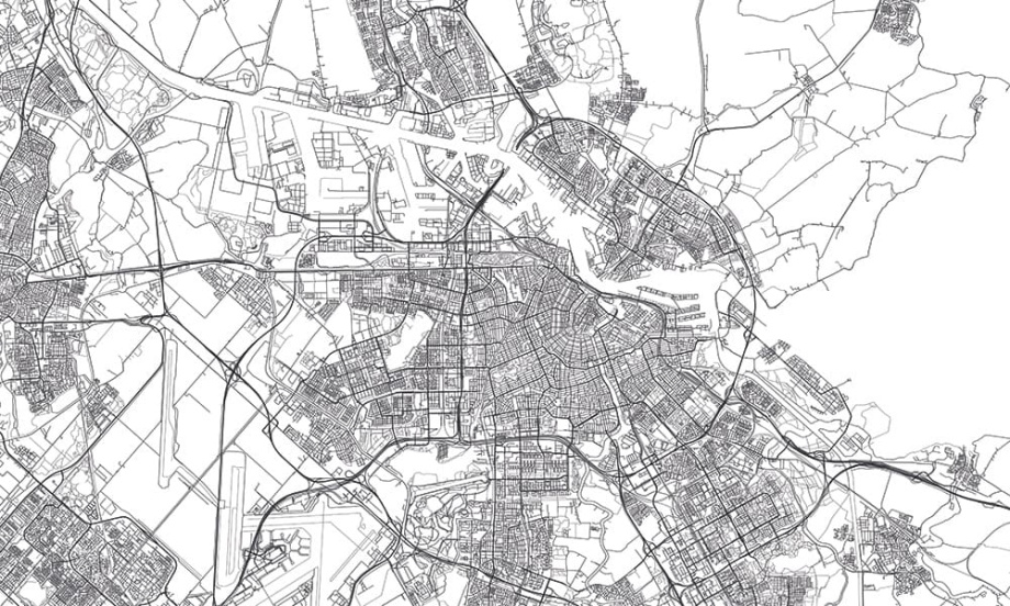 Бесшовная фреска «Карта Бостона»