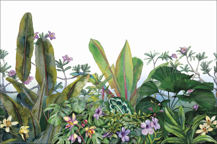 Бесшовная фреска «Флора тропиков»