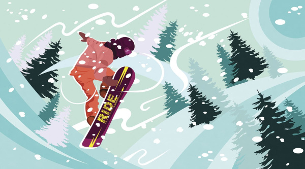 Бесшовная фреска «Горные вихри»