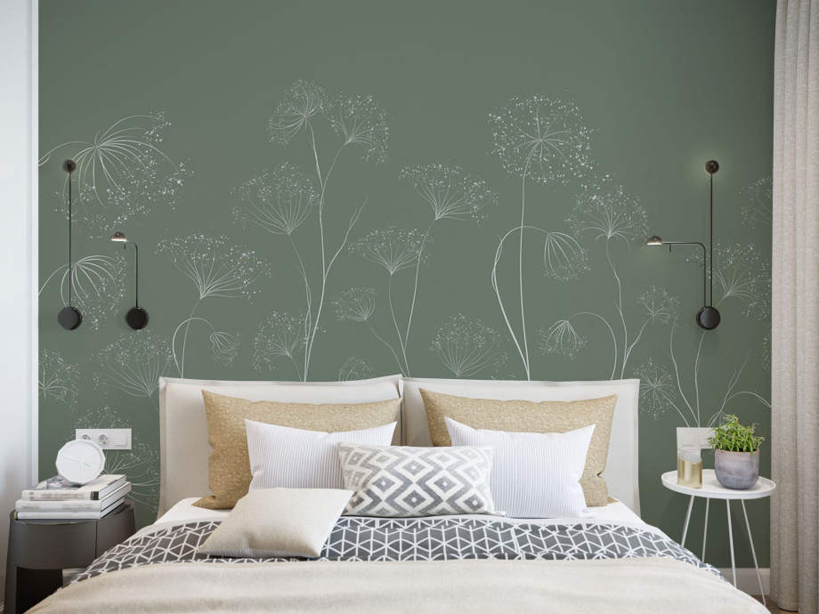 Бесшовная фреска «Весенние одуванчики»