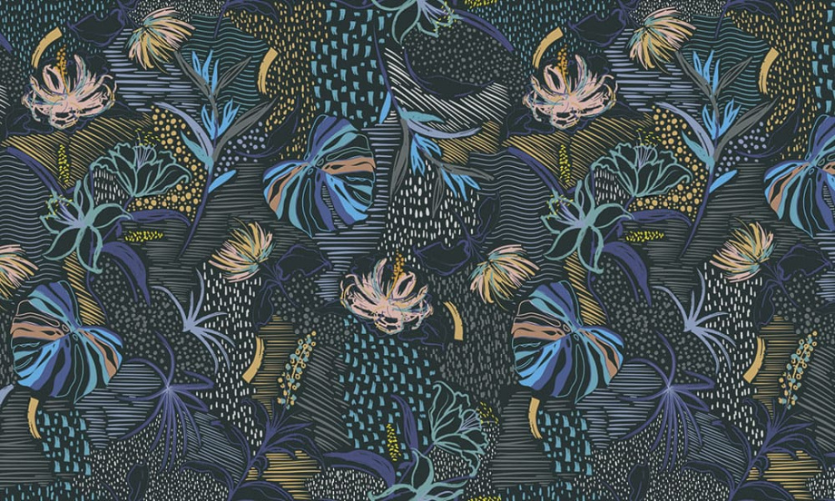 Бесшовная фреска «Тропический паттерн»