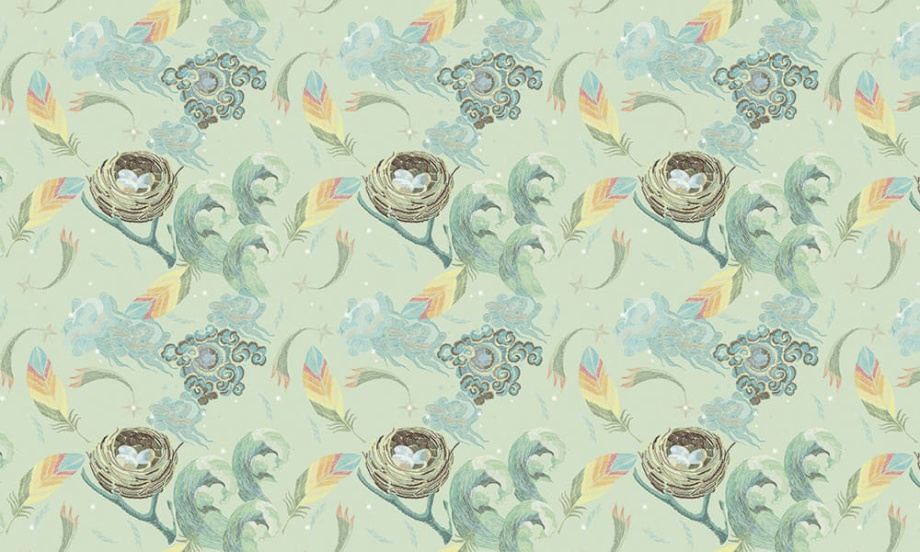 Бесшовная фреска «Акварельный цветочный узор»