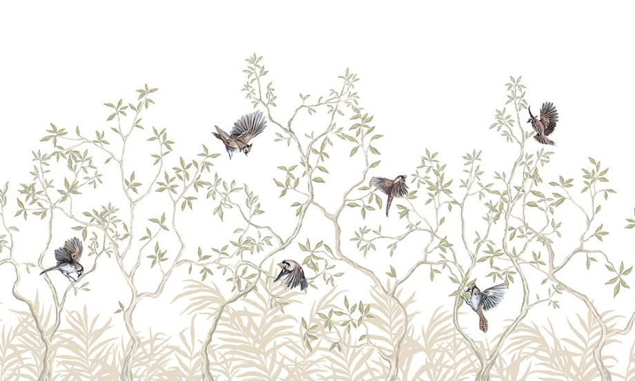 Бесшовная фреска  «Восточная гармония»