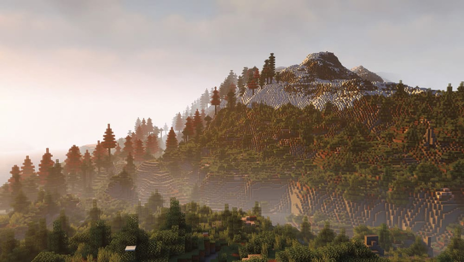 Бесшовная фреска «Гора Майнкрафт»