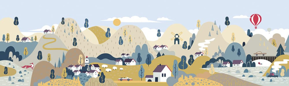 Бесшовная фреска «Детский город»