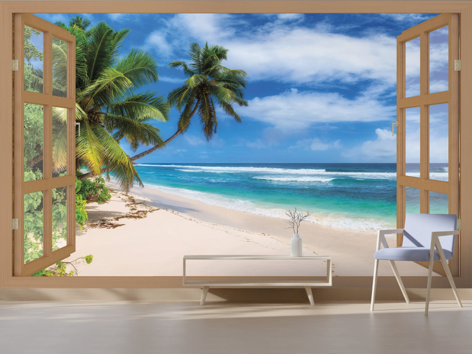 Бесшовная фреска «Окно в тропики»