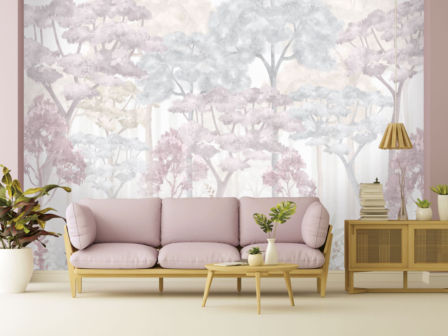 Бесшовная фреска «Розовая мечта»