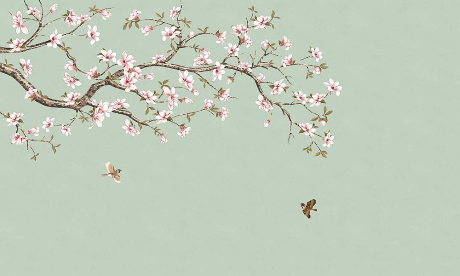 Бесшовная фреска «Цветок магнолии»