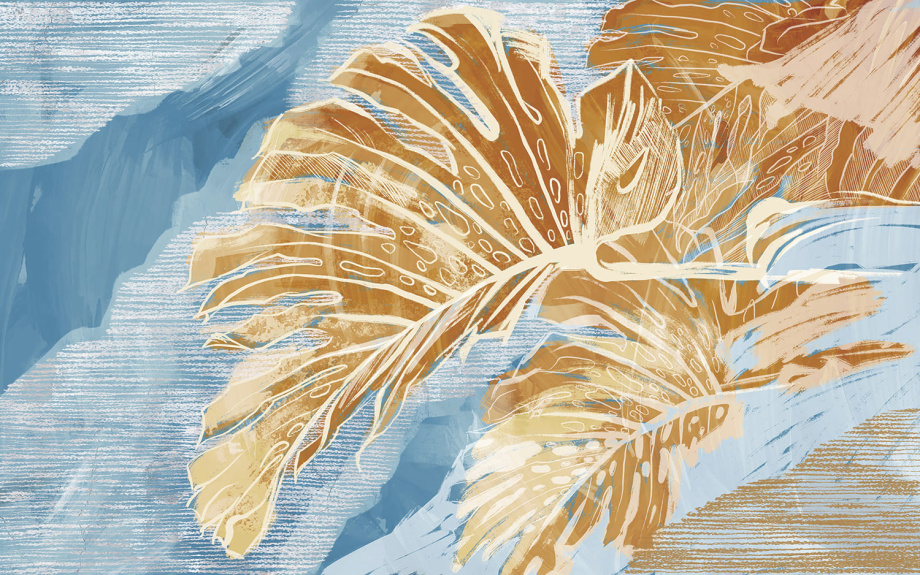 Бесшовная фреска «Золотой отблеск»