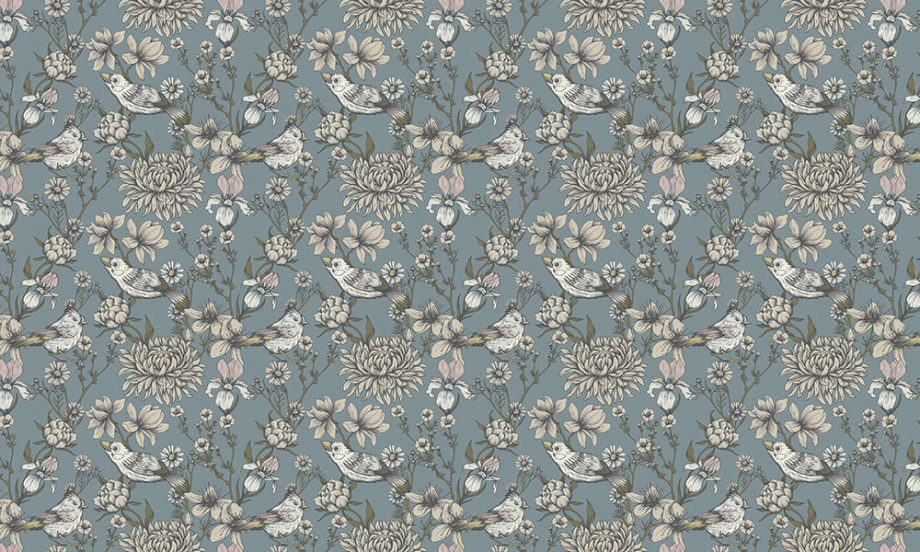 Бесшовная фреска «Ботанический балет»