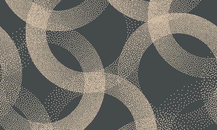 Бесшовная фреска «Ретро с кругами»