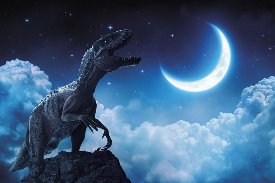 Бесшовная фреска «Ночное Приключение в Парке Юрского периода»