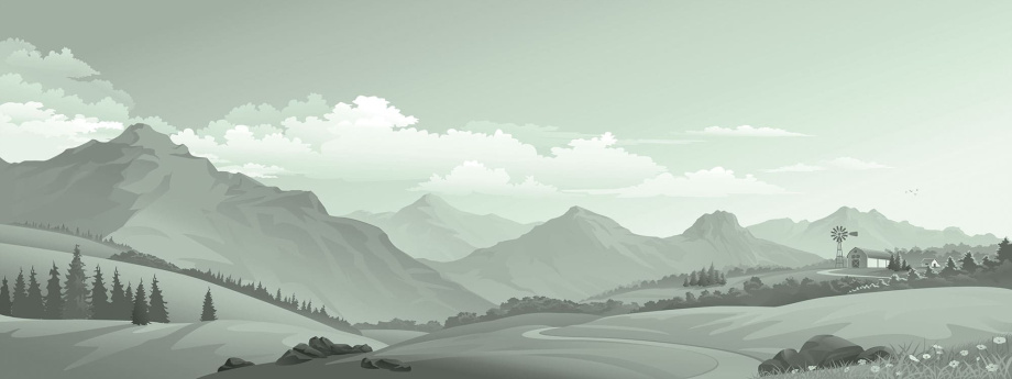 Бесшовная фреска «Пейзаж красками»