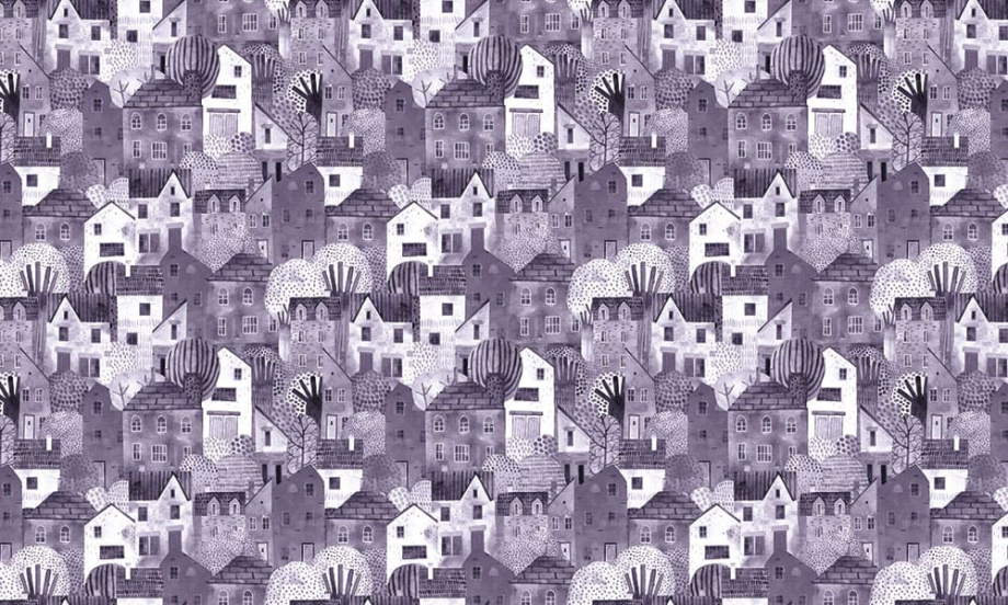 Бесшовная фреска «Домики для детей»