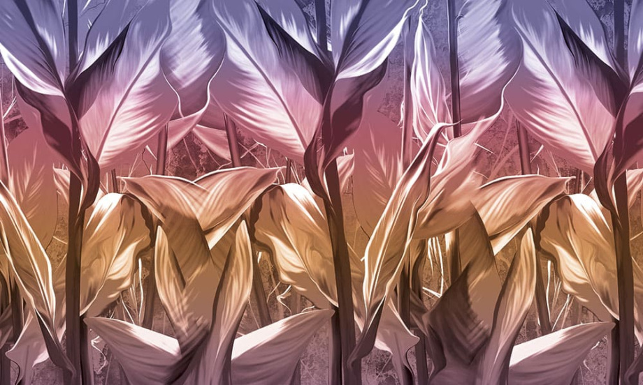 Бесшовная фреска «Тропические цветы»