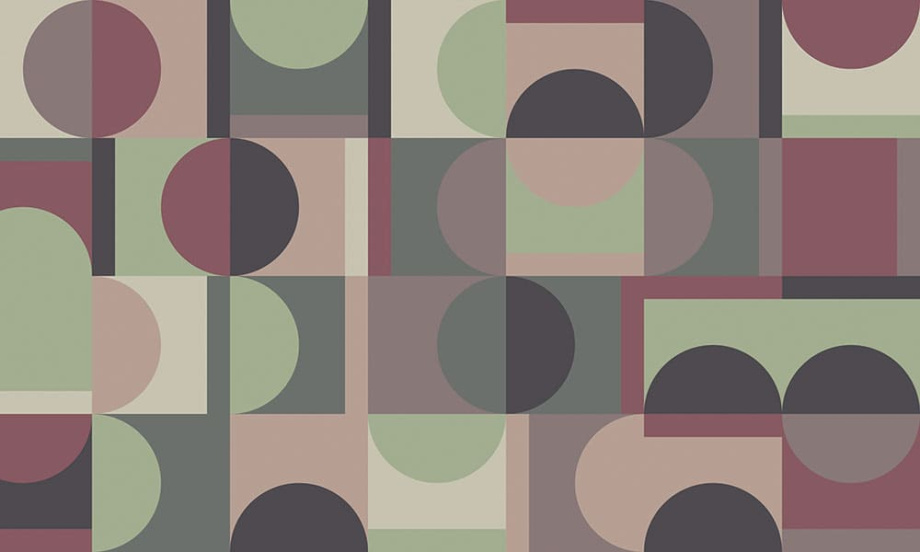 Бесшовная фреска «Мягкая геометрия»