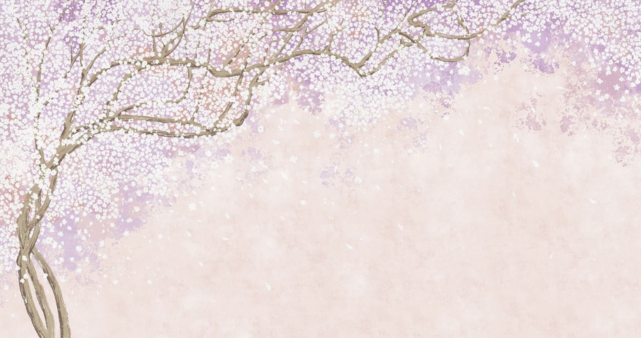 Бесшовная фреска «Весенняя сакура»