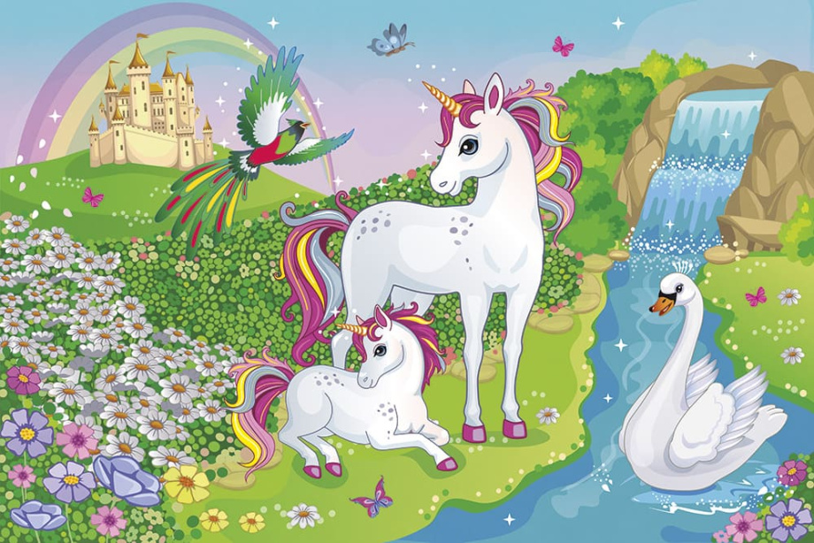 Бесшовная фреска «Королевство Единорогов и Радужных Чудес»