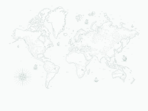 Бесшовная фреска «Карта путешествий»