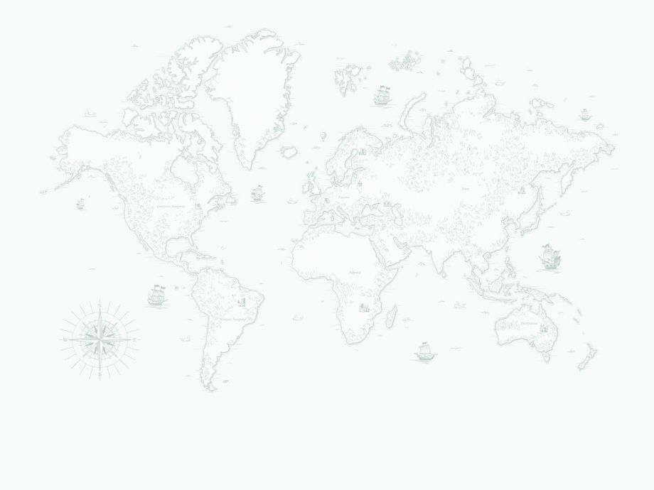 Бесшовная фреска «Карта путешествий»