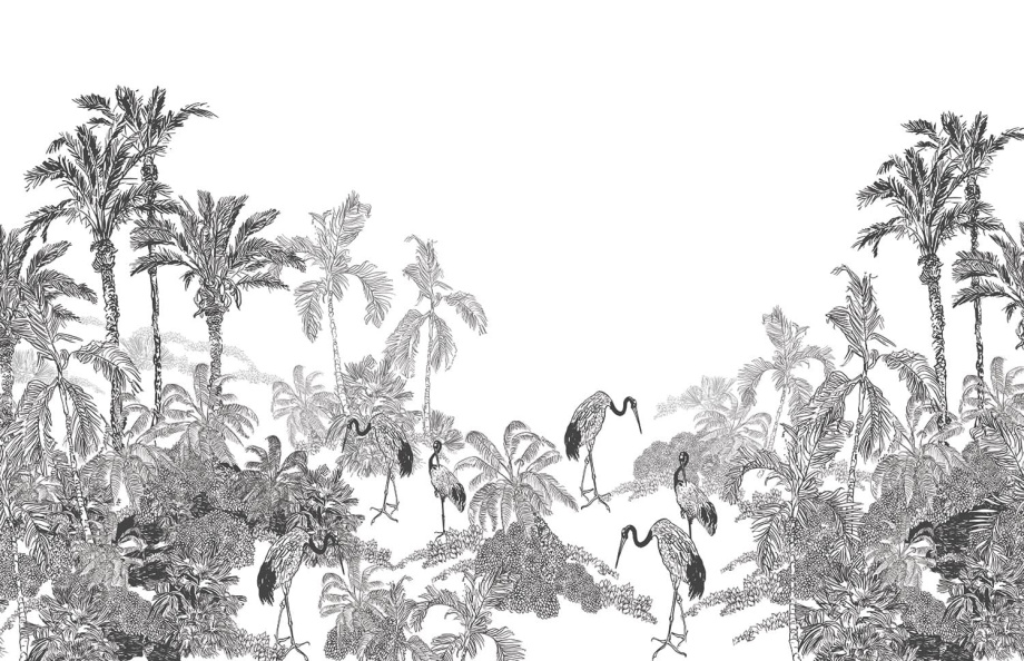 Бесшовная фреска «Тропический калейдоскоп»