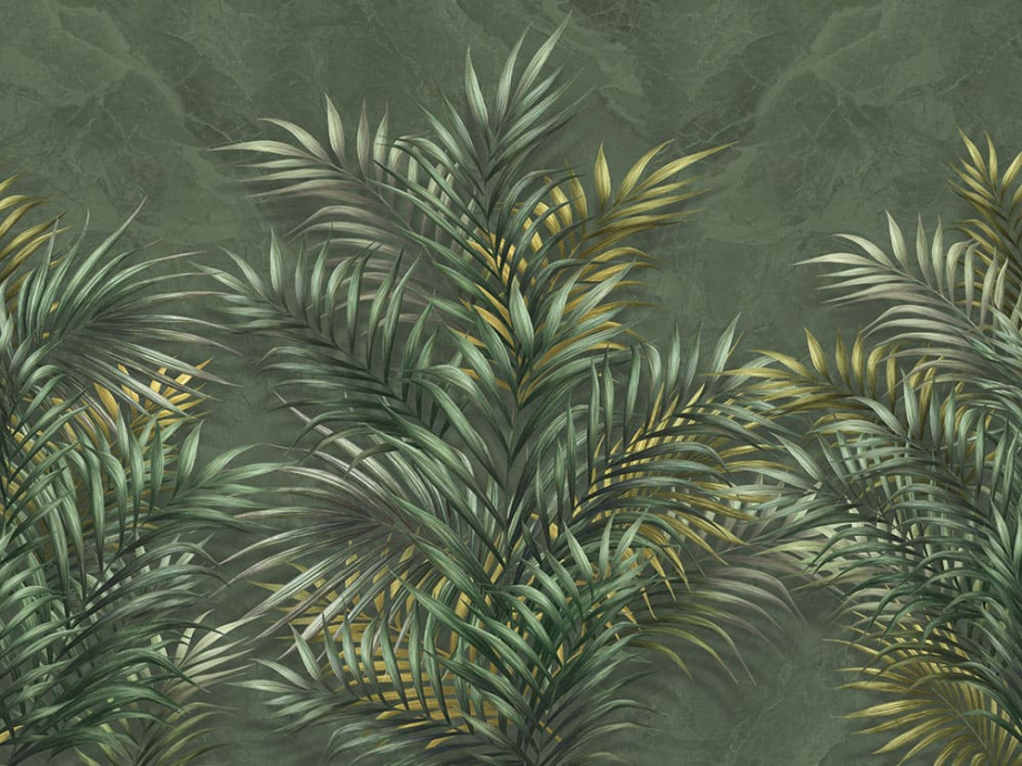 Бесшовная фреска «Наши дизайнерские пальмовые листья»